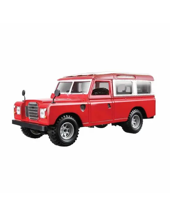 Omarı Kırmızı Land Rover Series II Model Araba 1:24 Ölçekli