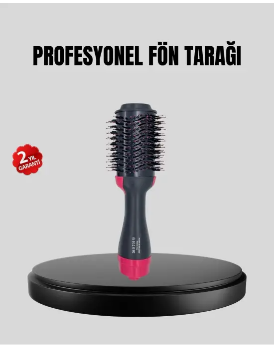 220°c Profesyonel Fön Tarağı – Negatif İyon Teknolojili, 3 Isı Kademeli, 1200w