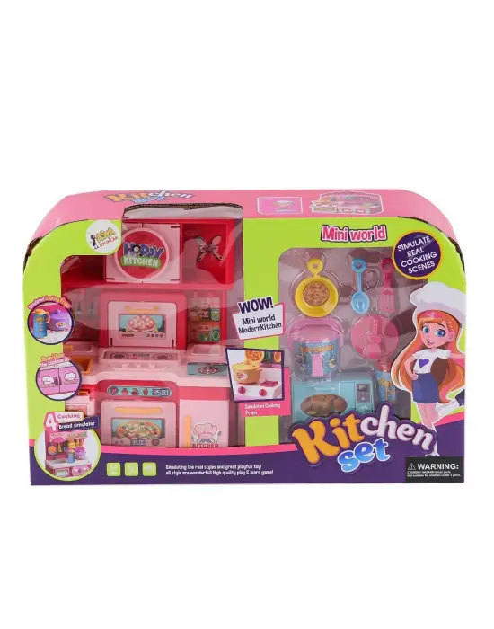 Omarı Renkli Ahşap Mutfak Oyun Seti