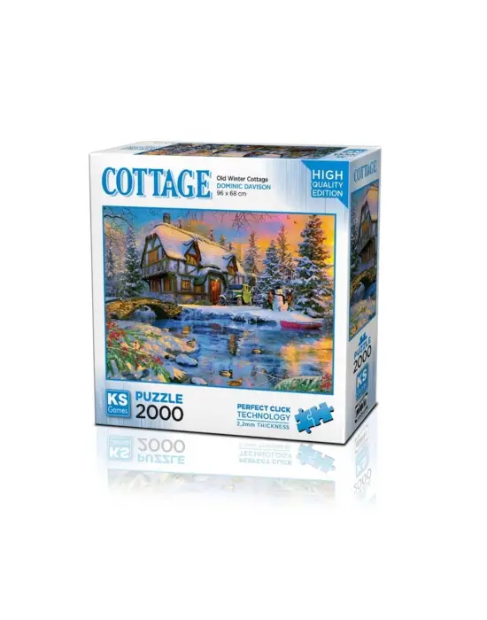 22526 Old Winter Cottage 2000 Parça Puzzle -KS Puzzle