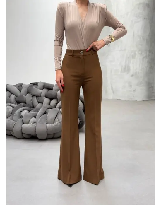 230 Gr Poly Viscose Full Lycra İspanyol Paça Pantolon