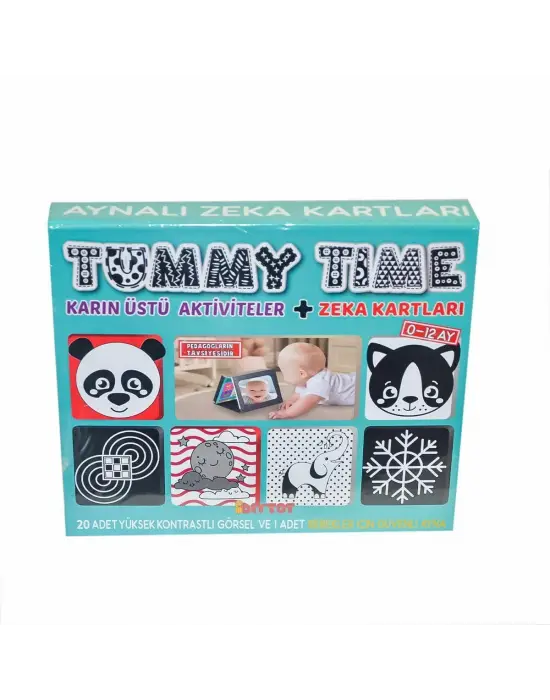 Omarı Aynalı Zeka Kartı - Bebeğin Tummy Time Etkinliği İçin Eğlenceli Oyun