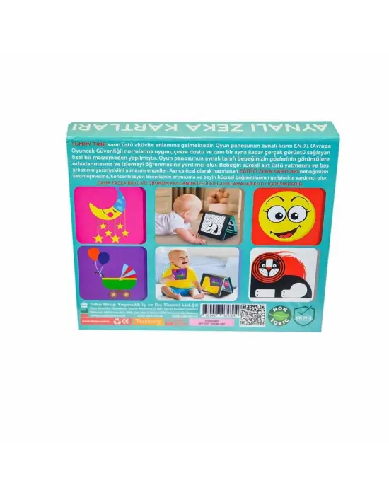 Omarı Aynalı Zeka Kartı - Bebeğin Tummy Time Etkinliği İçin Eğlenceli Oyun
