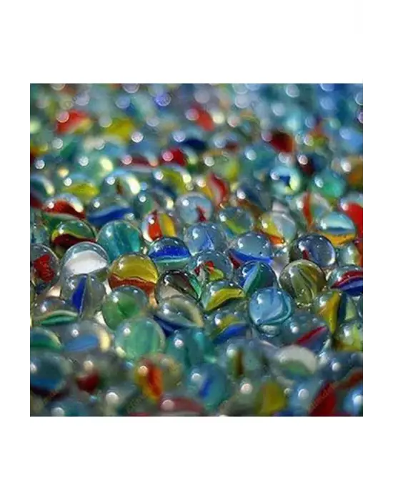 Omarı Renkli Cam Bilyalar 25lisi - Oyuncak Cam Misketler
