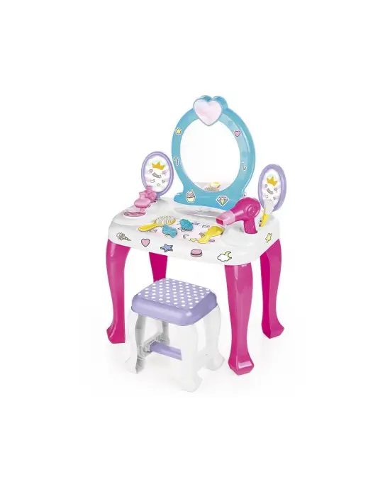 2568 OYUNCAK UNICORN MAKYAJ MASASI VE TABURE SETİ