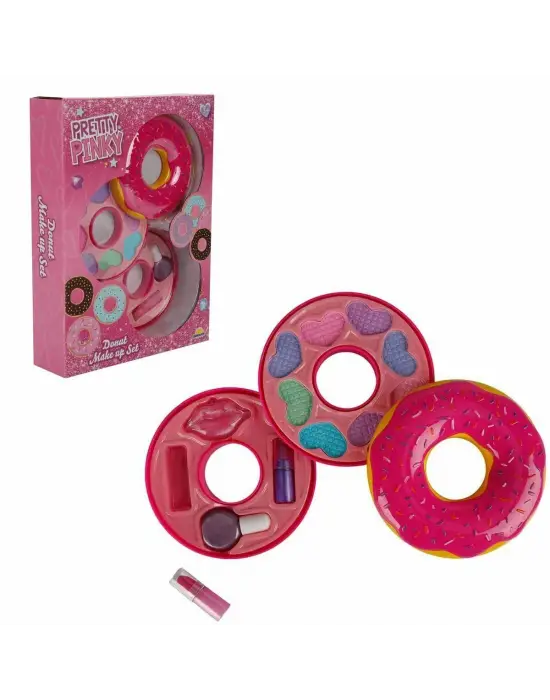 2596 Donut Şekilli 2 Katlı Makyaj Güzellik Seti -Sunman