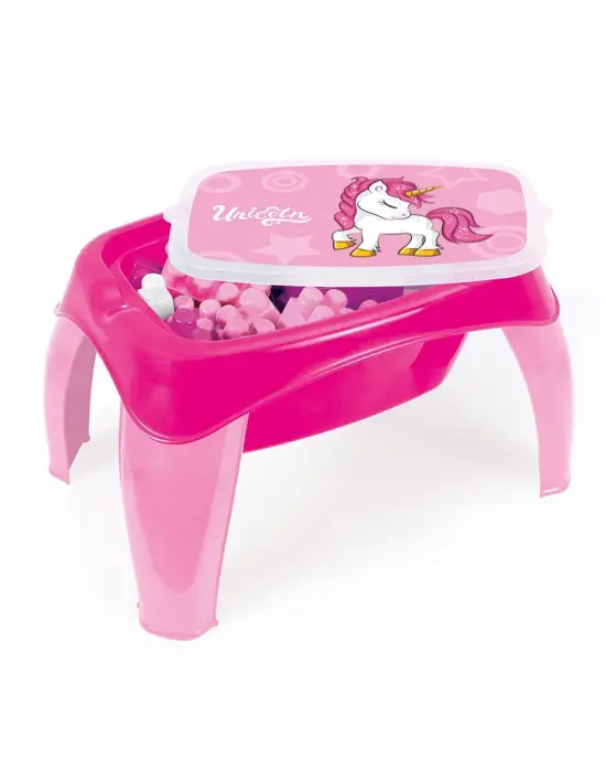 Omarı Çocuklar İçin Eğlenceli Aktivite Oyun Masası ve Bloklar