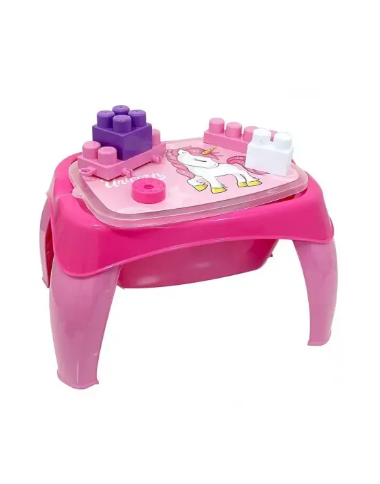 Omarı Çocuklar İçin Eğlenceli Aktivite Oyun Masası ve Bloklar