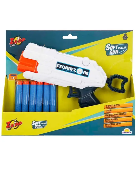 Omarı Eğlenceli Dart Oyun Silahı - Mermili Sünger Dart Atan