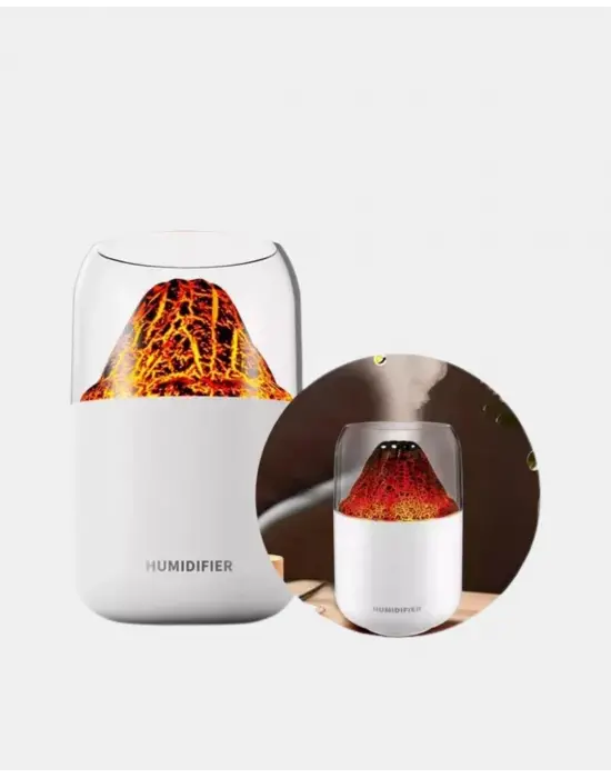 280ml Alev Işıklı Ultrasonik Hava Nemlendirici Sessiz Ve Usb Şarjlı