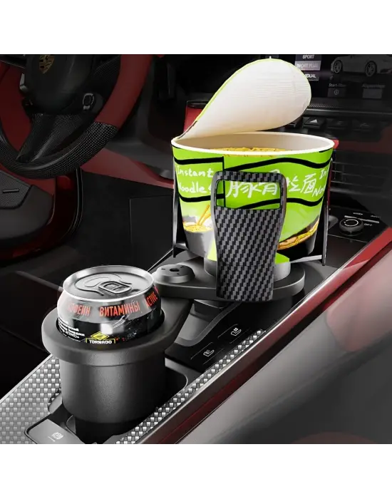 2’si 1 Arada Ayarlanabilir Araç Bardak Tutucu, Genişleyebilir Üst Kısım 3”-6.2”, Şişe Adaptörü, Araba Organizatörü, Dayanıklı Taban, Ramblers Hydroflask Uyumlu, Modern Araç Düzenleyic