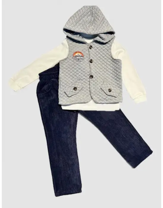 Yenilikçi Fitilli Kadife Çocuk Takımı