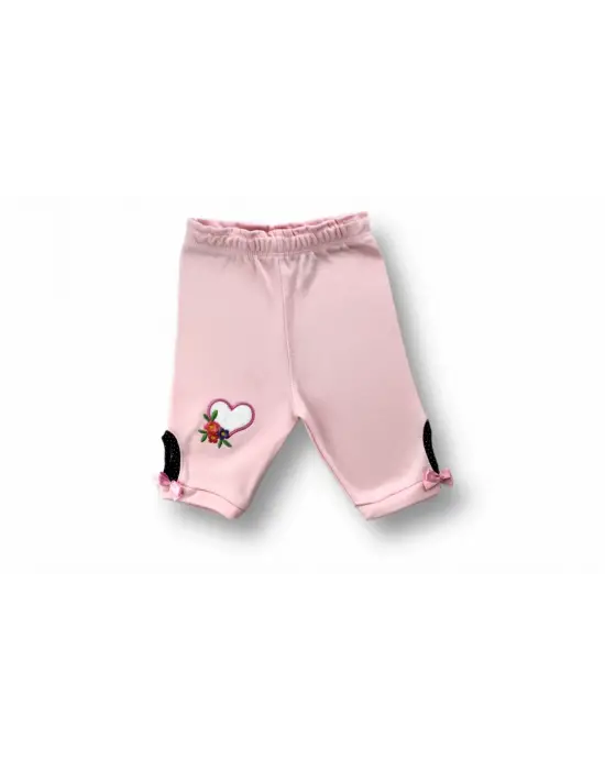 Enerjik Nakışlı Bandanalı Kısa Kollu Sweat Kız Bebek Takımı