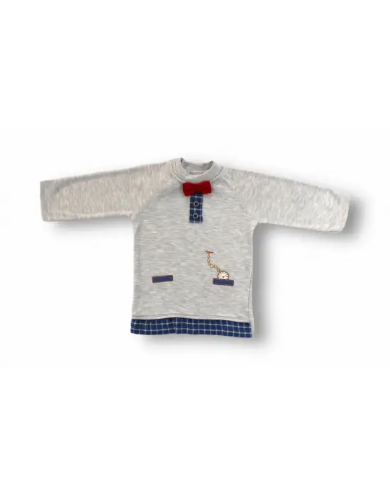 Şık Sweatli Erkek Bebek Takımı Mavi