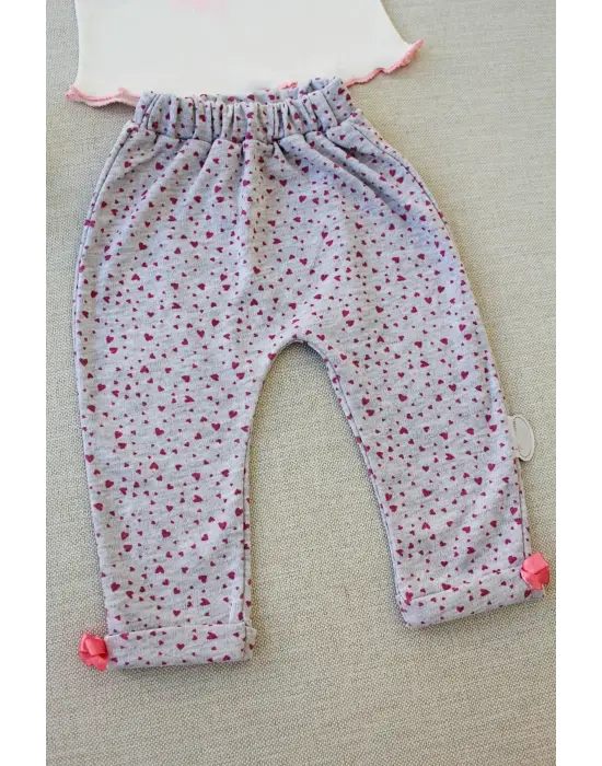 Elegant Full Star Nakışlı 3lü Erkek Bebek Takımı Sweat