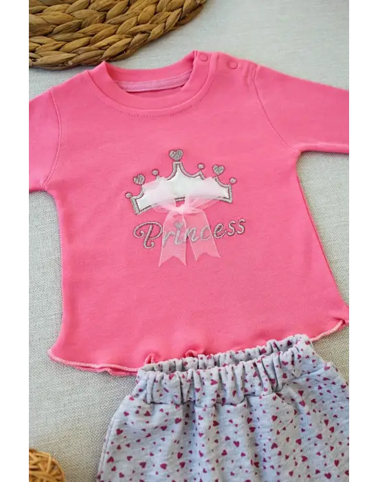 Modern Nakışlı Uzun Kollu Erkek Bebek Takımı