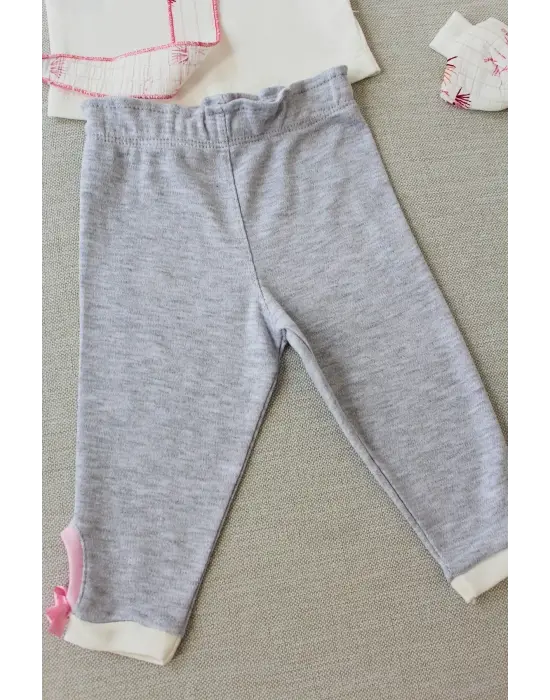 Şık Fırfır Detaylı Kız Bebek Takımı