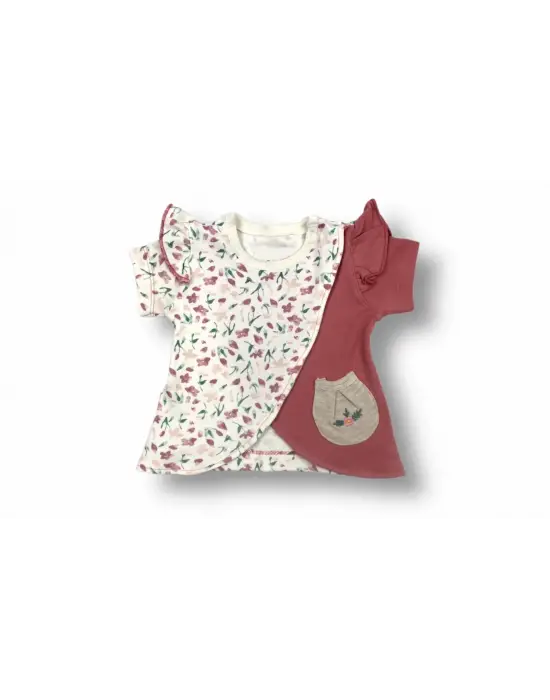 Şık Melek Kız Nakışlı Sweatli Bebek Takımı