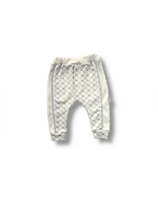 Modern Nakışlı Uzun Kollu Sweatli 3lü Bebek Takımı