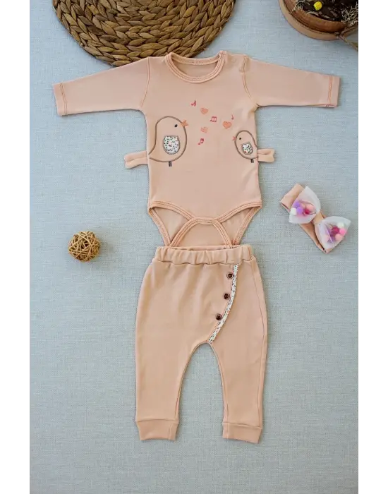 Feminen Nakışlı Uzun Kollu Bebek Takımı