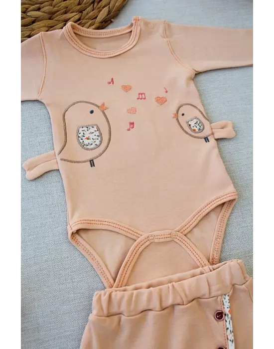 Feminen Nakışlı Uzun Kollu Bebek Takımı