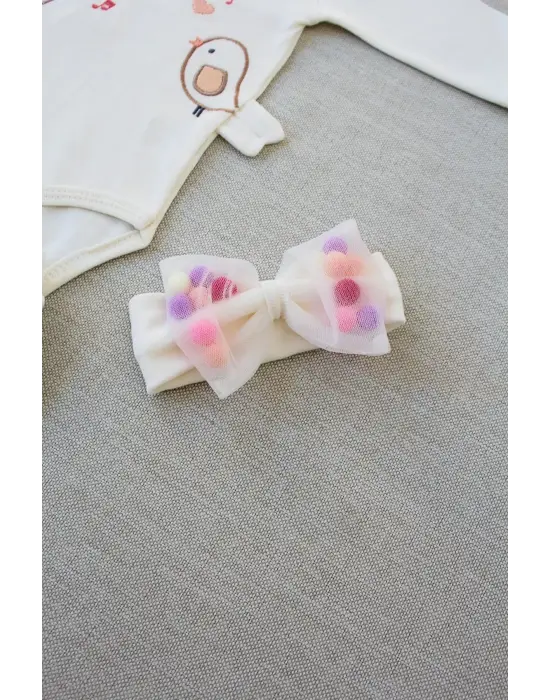 Göz Alıcı Nakışlı Uzun Kollu Bebek Takımı