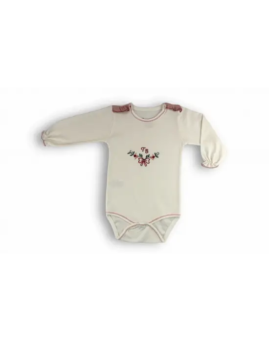 Özgün Bandanalı Uzun Kollu Kız Bebek Takımı