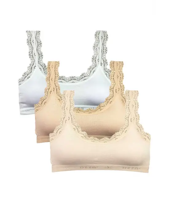 Omarı Rahatlık ve Şıklığı Bir Arada Sunan Dantel Nakış İşlemeli Bambu Kadın Büstiyer