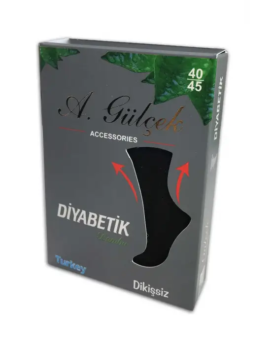 Omarı Bambu Lastiği Olmayan Erkek Diyabetik Çorap Seti