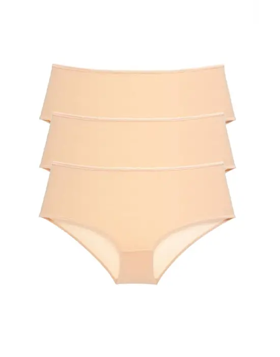 3 Adet Kadın Yüksek Bel   Külot Ten
