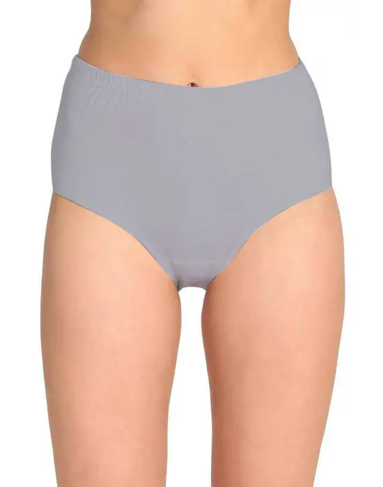 Omarı Tutku Kadın Yüksek Bel Kalın Lastik Külot Gri