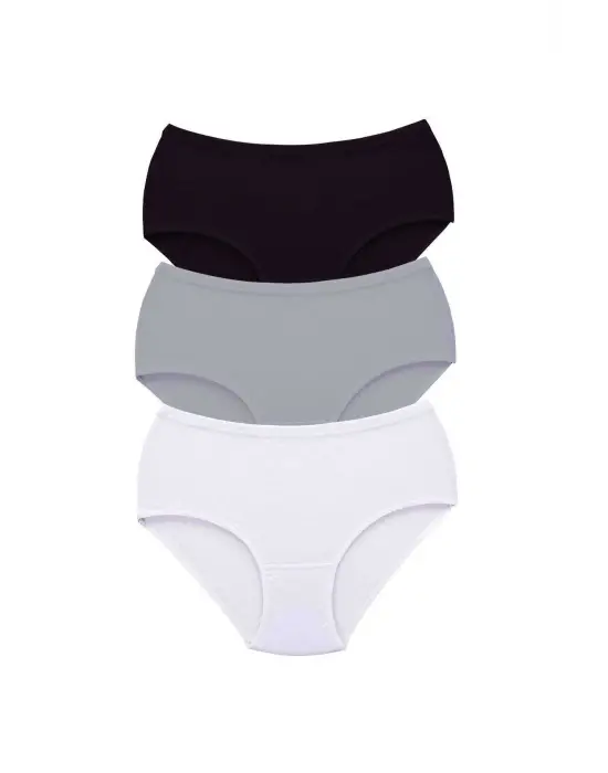 3 Adet Tutku Kadın Yüksek Bel   Kalın Lastik Külot S6