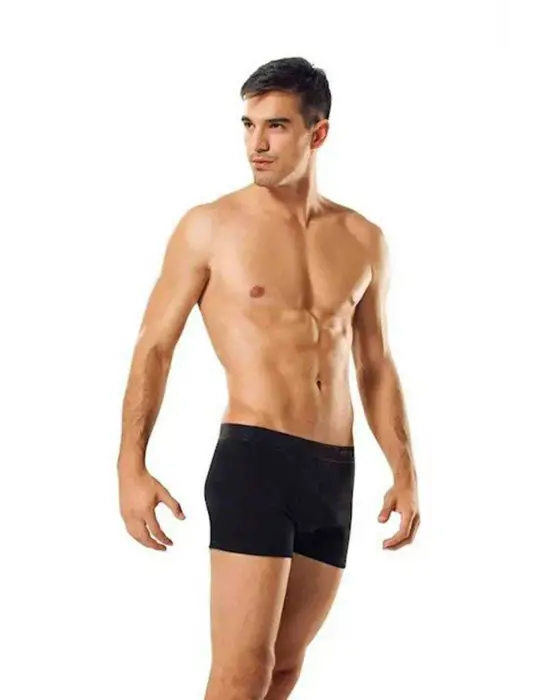 Çarpıcı Likralı Siyah Erkek Boxer