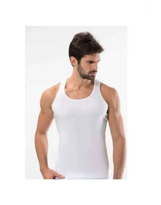 Trend Spor Erkek Beyaz Atlet