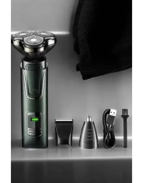 3 Başlıklı Profesyonel Saç Ve Sakal Bakım Seti Vücut, Burun Ve Kulak Tüy Alma