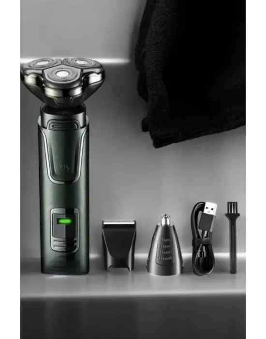 3 Başlıklı Profesyonel Saç Ve Sakal Bakım Seti Vücut, Burun Ve Kulak Tüy Alma