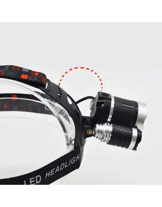 3 Başlıklı Şarjlı  Kafa Feneri   Wt-256