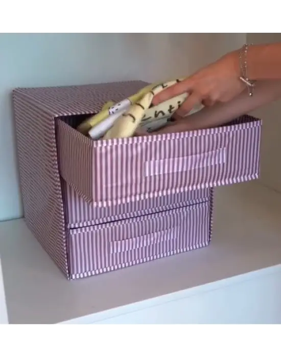 3 Bölmeli Çekmece , Çok Amaçlı Organizer - Çorap Çamaşır Organizer - Masa Üstü Düzenleyici