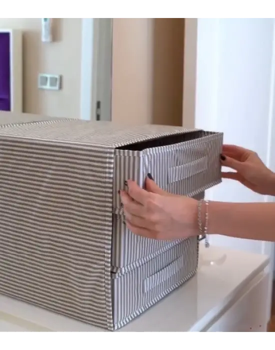 3 Bölmeli Çekmece , Çok Amaçlı Organizer - Çorap Çamaşır Organizer - Masa Üstü Düzenleyici