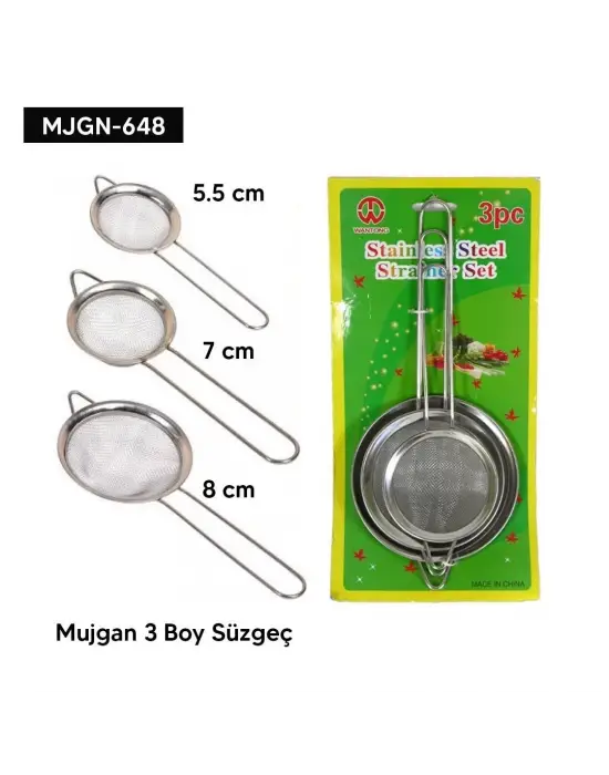 3 Boy Süzgeç Seti