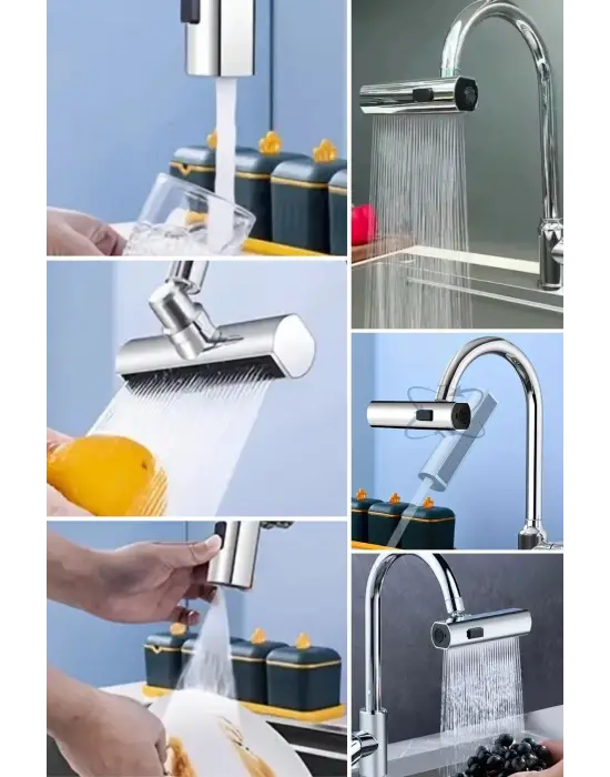 Omarı Evrensel Musluk Başlığı Şelale Musluk Adaptörü