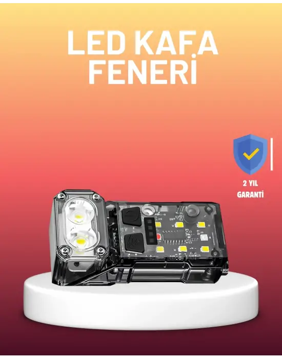 3 Fonksiyonlu Led Far El Feneri Çalışma Lambası Uzun Pil Ömürlü
