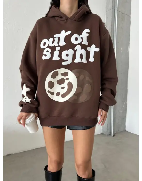 Kahve Oversize Sweat Kadın Giyim