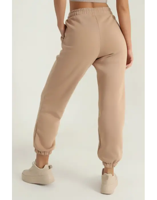 3 iplik şardonlu paça lastikli eşofman bisküvi is001