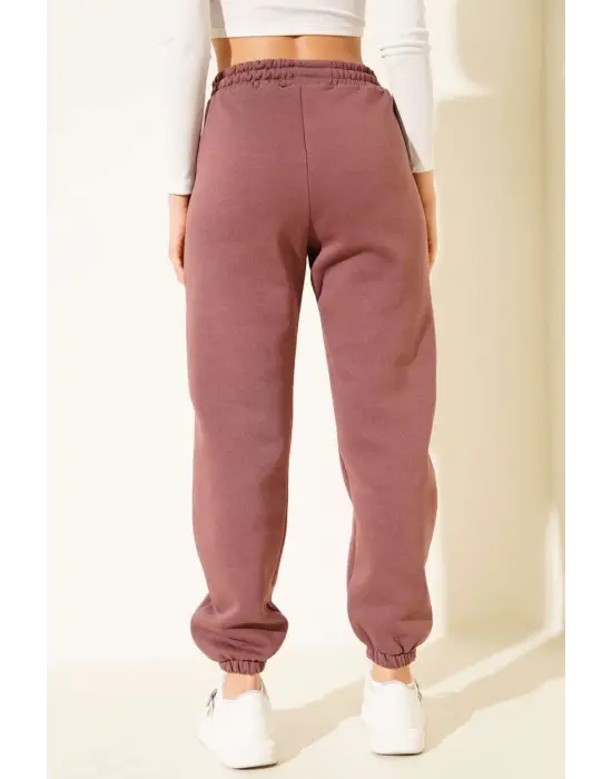 3 iplik şardonlu paça lastikli eşofman tarçın is001