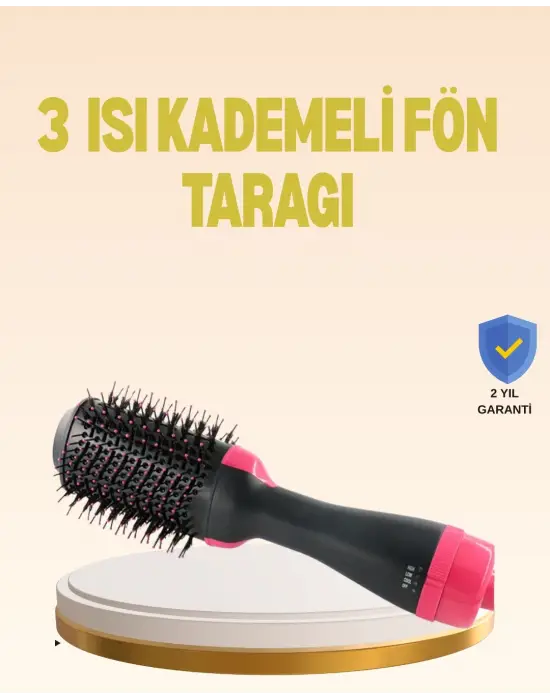 3 Isı Kademeli 1200w Saç Şekillendirme Fırçası.