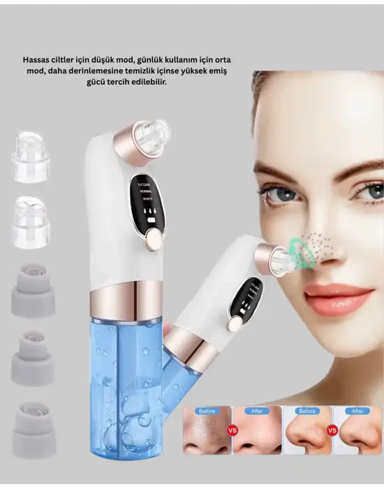 3 Kademeli Vakumlu Gözenek Temizleme Cihazı – Cilt Yenileyici Masaj Ve Derin Temizlik