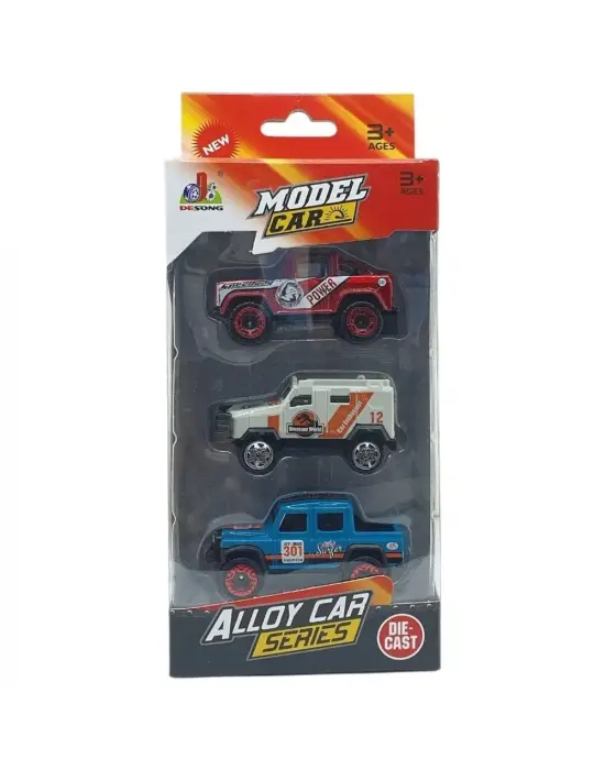 3lü Araba Off-Road Seti - Die Cast - DS045