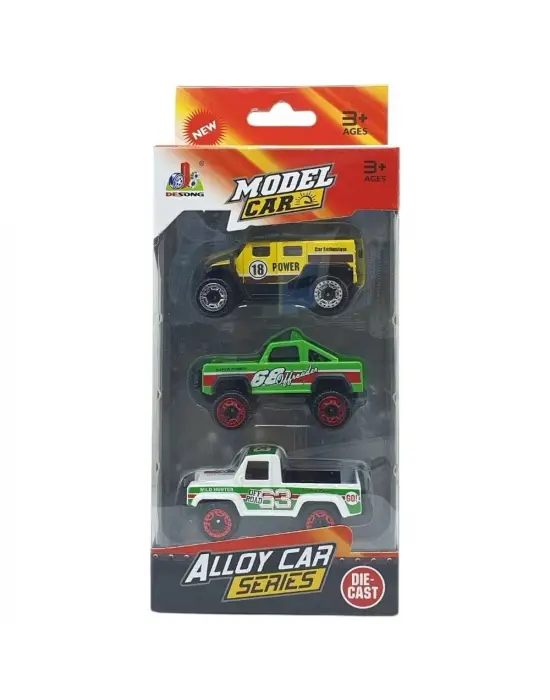 3lü Araba Off-Road Seti - Die Cast - DS045