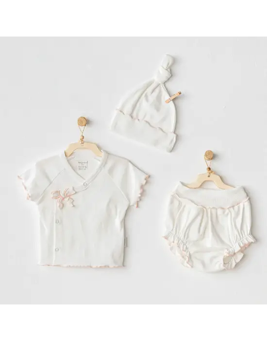 3lü Basic Bebe Takım Ekru